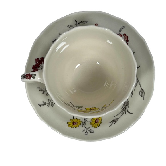 Spode Porcelain Style Gainsborough (Marlborough)Cup and Saucer S245AO Floral Vtg - Picture 3 of 6